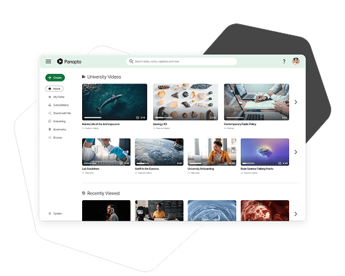 Video library UI placeholder
